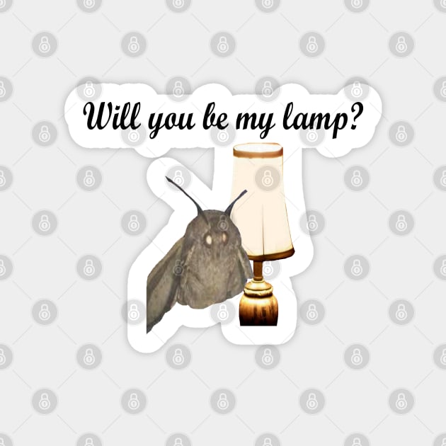 Valentine’s Day - Moth and Lamp - Will You Be My Lamp? Sticker by CatGirl101